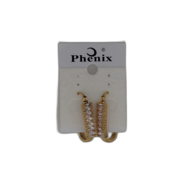 Zlaté Peonix náušnice s drahokamy - Obrázek 1