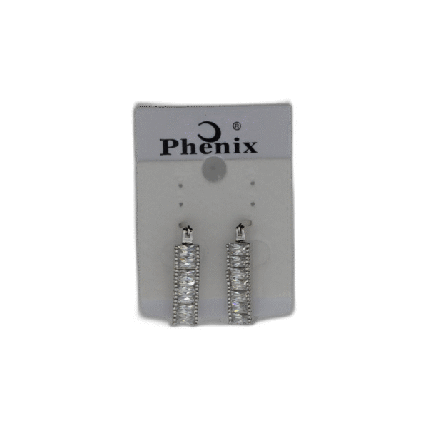 Stříbrné Peonix náušnice s drahokamy - Obrázek 1