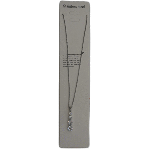 Stříbrný náhrdelník s kamínky - Obrázek 1