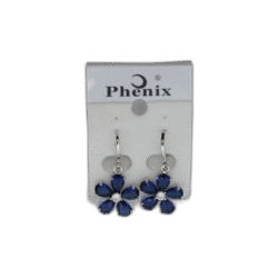 Náušnice Phenix ve tvaru květiny modré