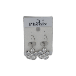 Náušnice Phenix ve tvaru květiny stříbrné