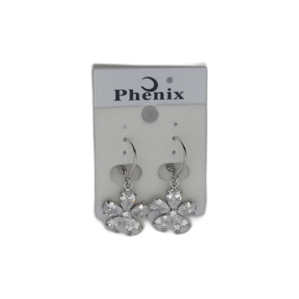 Náušnice Phenix ve tvaru květiny stříbrné - Obrázek 1