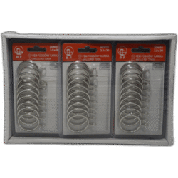 Záclonové kroužky stříbrné 10ks