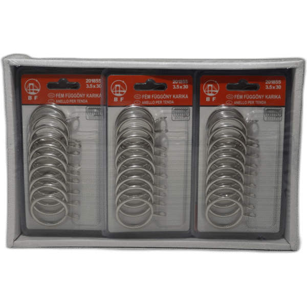 Záclonové kroužky stříbrné 10ks - Obrázek 1