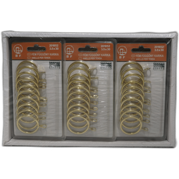 Záclonové kroužky zlaté 10ks - Obrázek 1