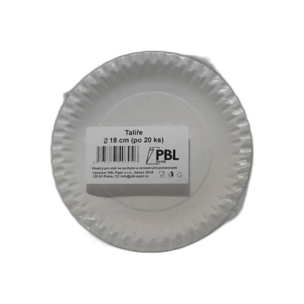 Papírové talíře 20ks - Obrázek 1