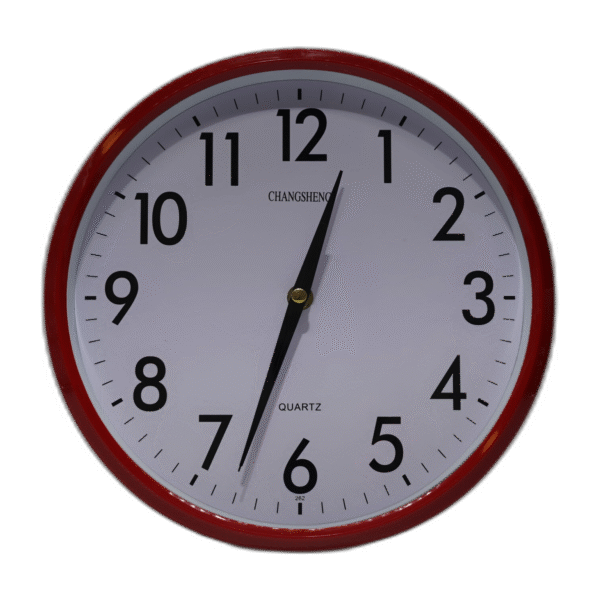 Hodiny s červeným rámem - Obrázek 1