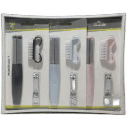 Pedikérský set černý, modrý a růžový