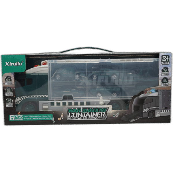 Xiruilu nákladní vůz se sadou aut zelený - Obrázek 1