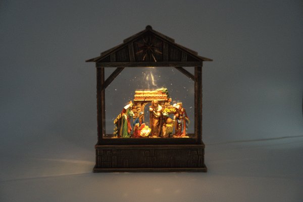 Hnědý betlém se střechou - Obrázek 2