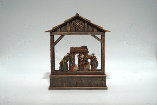 Hnědý betlém se střechou - Obrázek 1