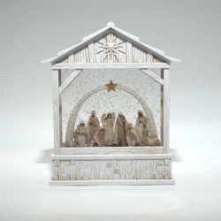 Bílý betlém se střechou