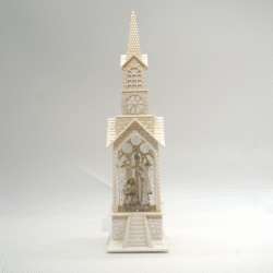 Bílý Betlém s Ježíškem v kostelíčku