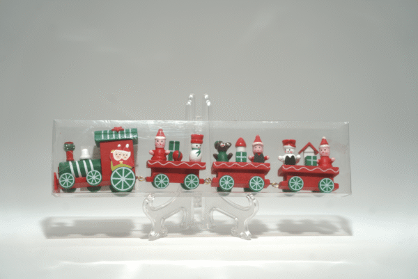 Vánoční dřevěná závěsná dekorace vláčky - Obrázek 1