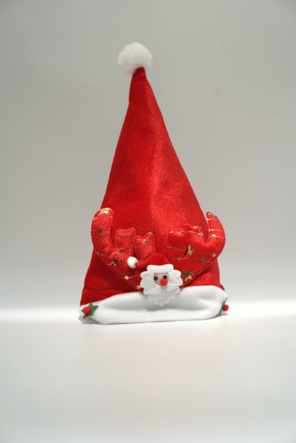 Vánoční Santa čepice s sobem - Obrázek 1