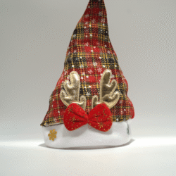 Vánoční čepice s mašličkou