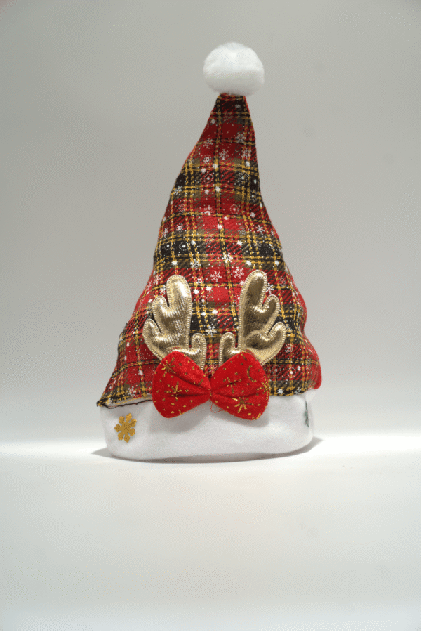 Vánoční čepice s mašličkou - Obrázek 1