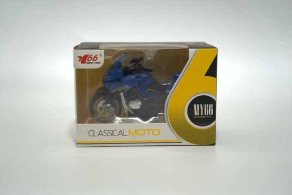 Kovová tmavě modrá motorka - Obrázek 1