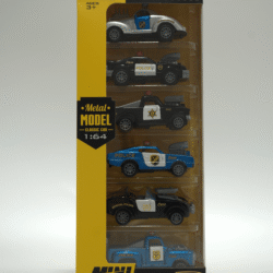 Set kovových policejních autíček